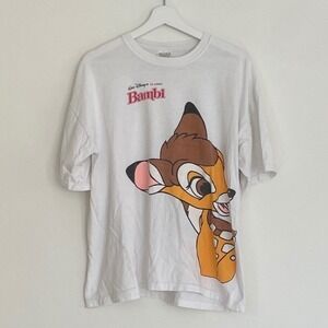 Vintage Disney Bambi T-Shirt Spring Ford White Graphic Tee XL Single-Stitch